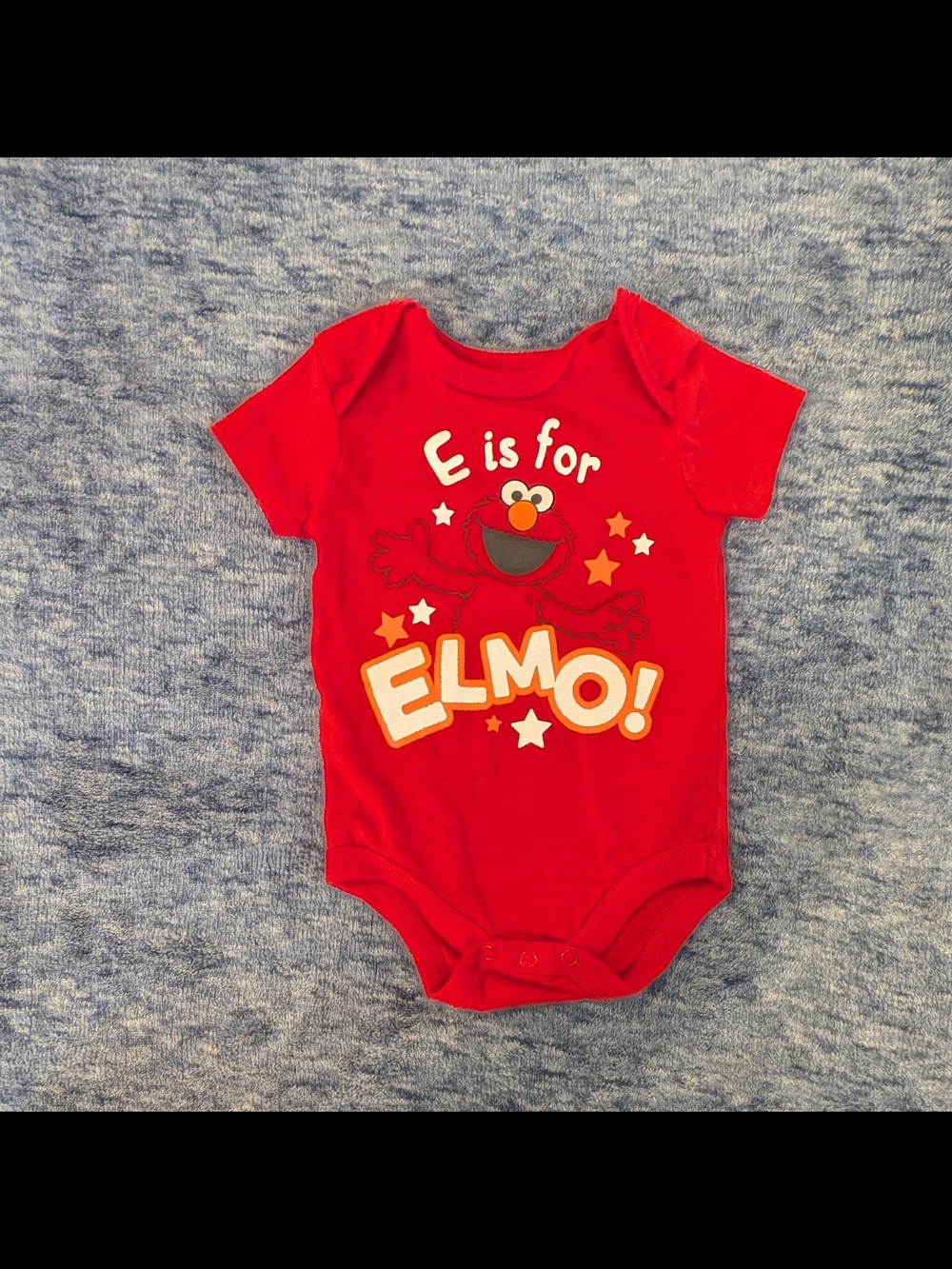 Sesame Street 0-3M Red Elmo "E is for Elmo" Kids One-Piece